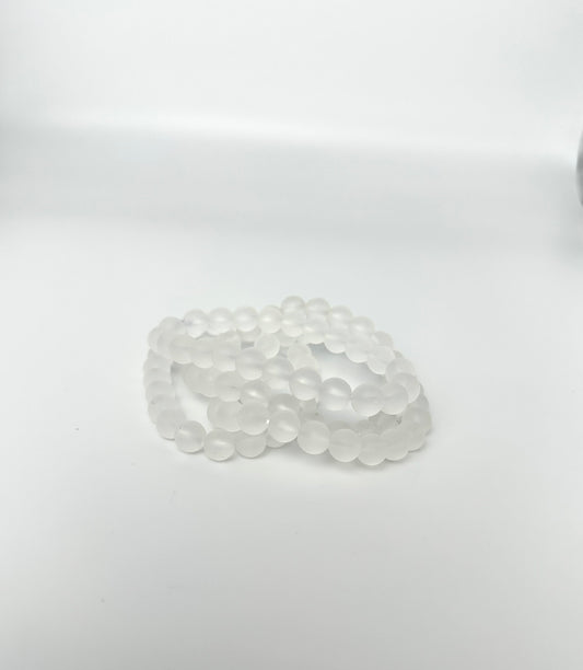 Bergkristall Armband Matt 8mm