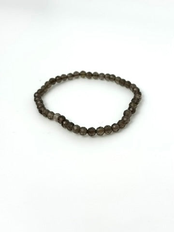 Rauchquarz Armband Facettiert 4mm