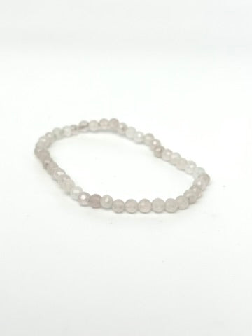 Rosenquarz Armband Facettiert 4mm